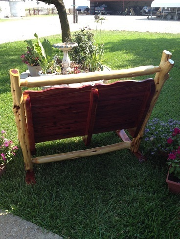 Natural Post Cedar Double Rocker